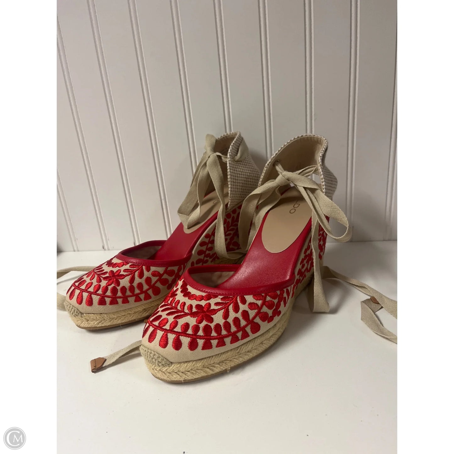 Shoes Heels Wedge By Aldo In Red, Size: 10