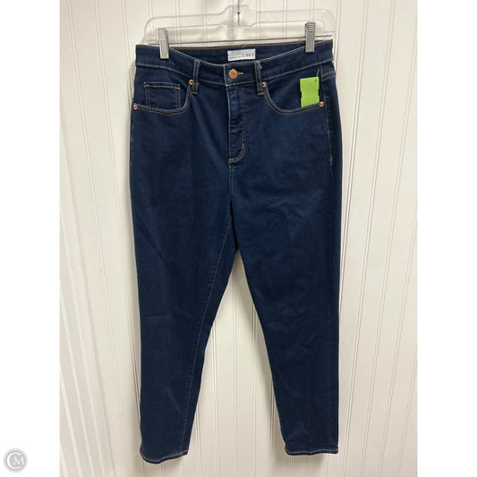 Jeans Straight By Loft In Blue Denim, Size: 8