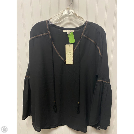 Top Long Sleeve By Daniel Rainn In Black, Size: S