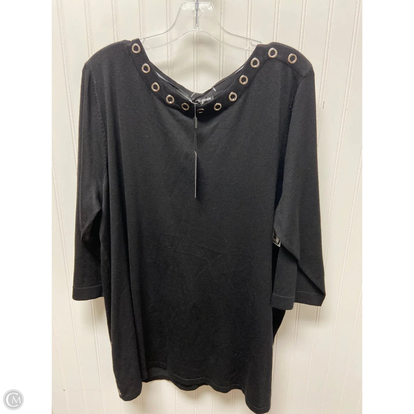 Sweater By Cable And Gauge In Black, Size: 3x