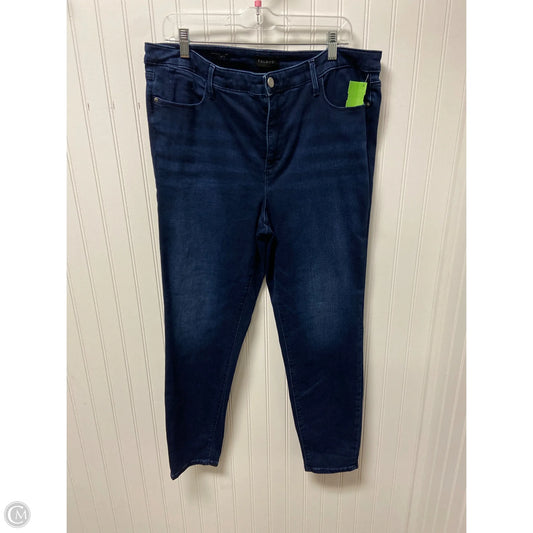 Jeans Skinny By Talbots In Blue Denim, Size: 16