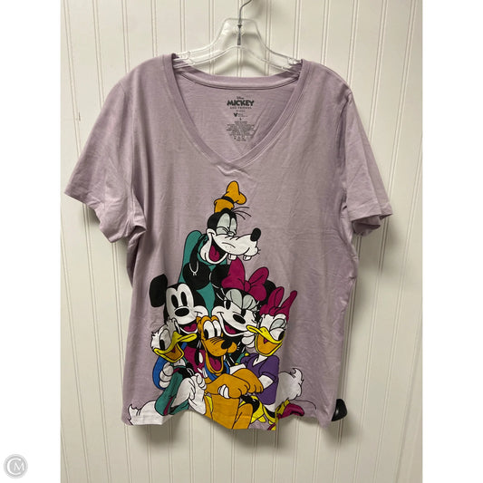 Top Short Sleeve By Disney Store In Purple, Size: L