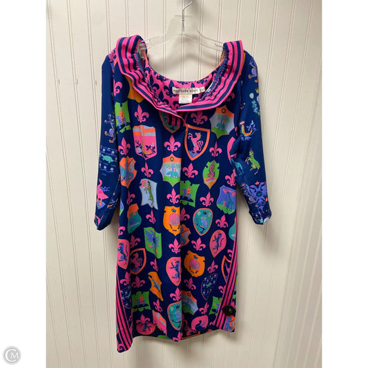 Dress Casual Short By Gretchen Scott In Blue & Pink, Size: 1x
