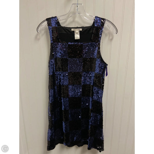 Dress Designer By Alice + Olivia In Black & Blue, Size: S