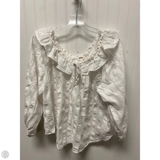 Top Long Sleeve By Free People In White, Size: M