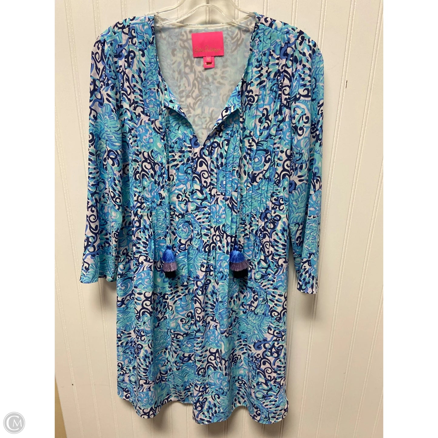 Dress Designer By Lilly Pulitzer In Blue & White, Size: Xs