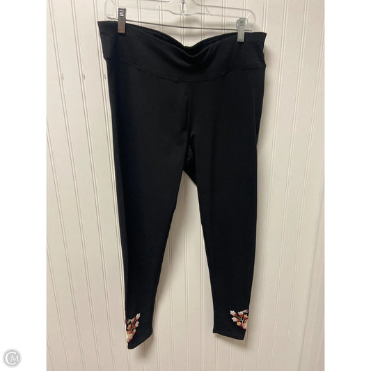 Athletic Leggings By Betsey Johnson In Black, Size: 1x