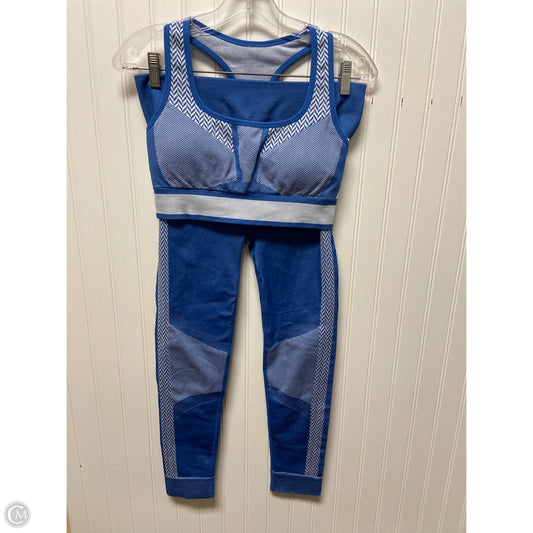Athletic Pants 2pc By Clothes Mentor In Blue & White, Size: M