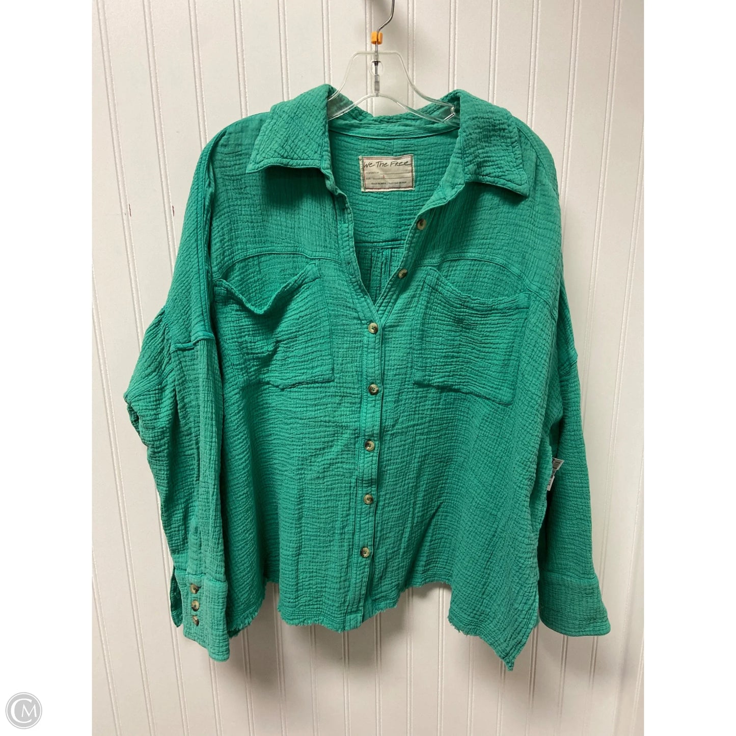 Top Long Sleeve By We The Free In Green, Size: S
