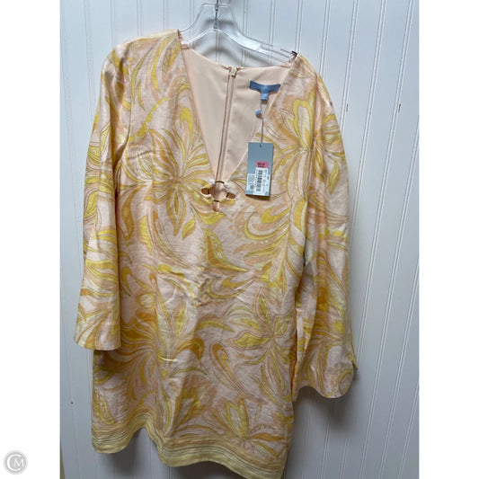 Dress Casual Short By Antonio Melani In Pink & Yellow, Size: 2x