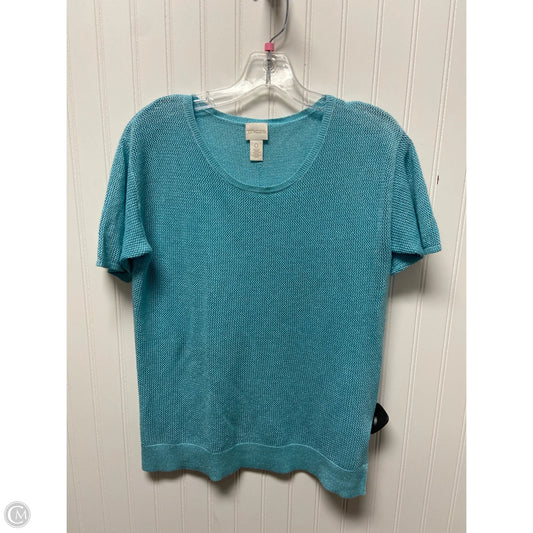Top Short Sleeve By Chicos In Blue, Size: S
