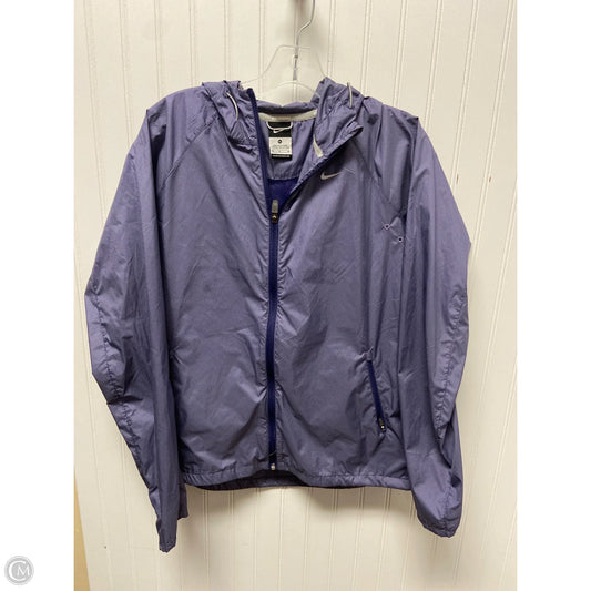 Athletic Jacket By Nike In Blue, Size: M