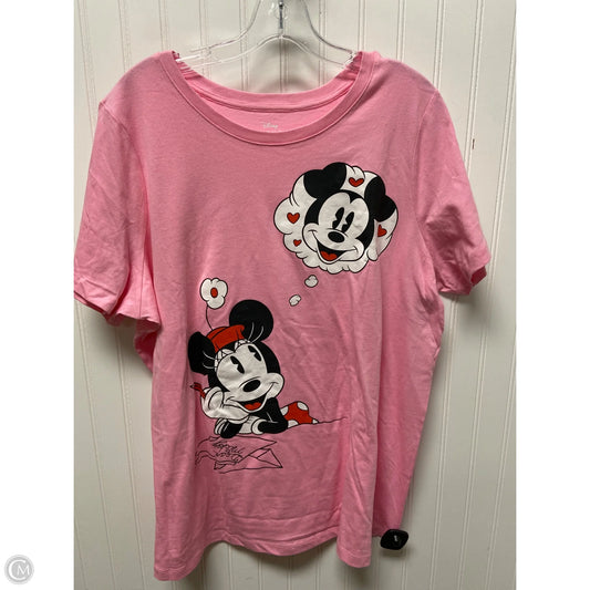 Top Short Sleeve Basic By Disney Store In Pink, Size: L