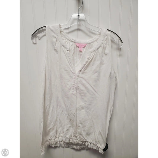Top Sleeveless Designer By Lilly Pulitzer In White, Size: S