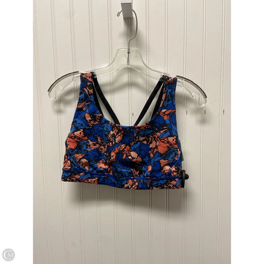 Athletic Bra By Lululemon In Blue & Orange, Size: M