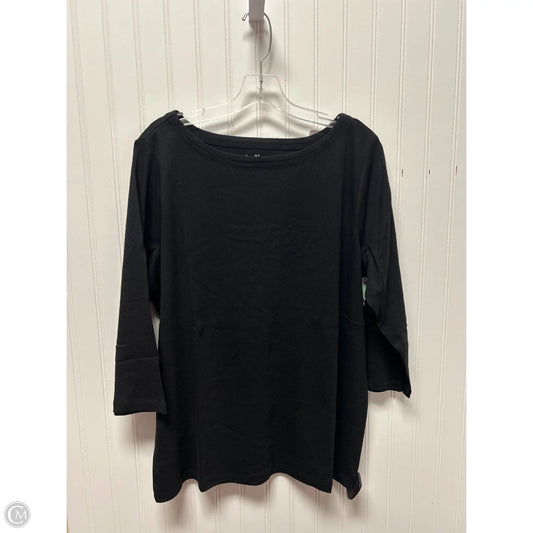 Top Long Sleeve Basic By Chicos In Black, Size: L