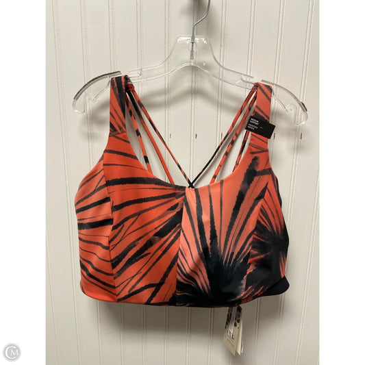 Athletic Bra By Adidas In Black & Orange, Size: 4x
