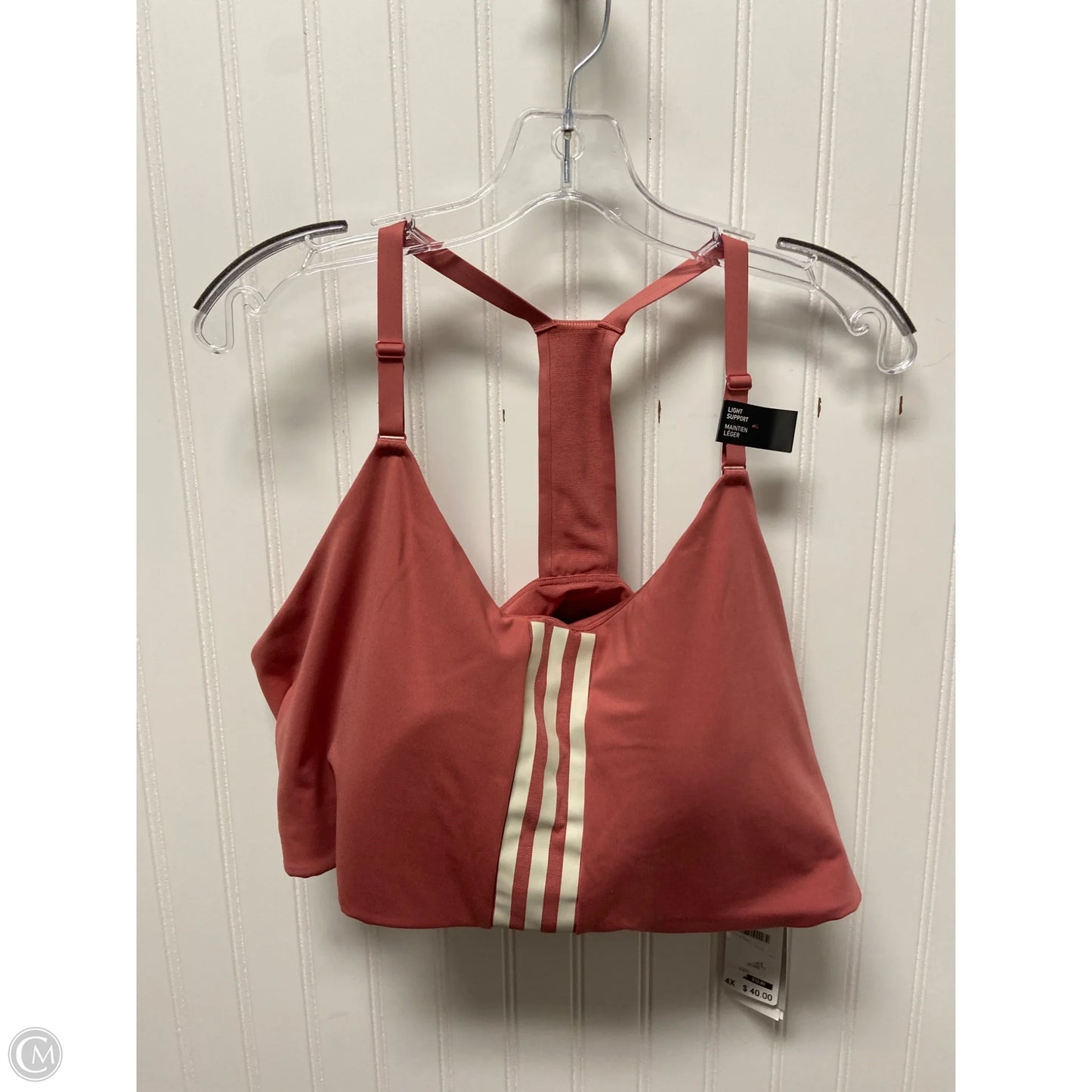 Athletic Bra By Adidas In Pink, Size: 4x