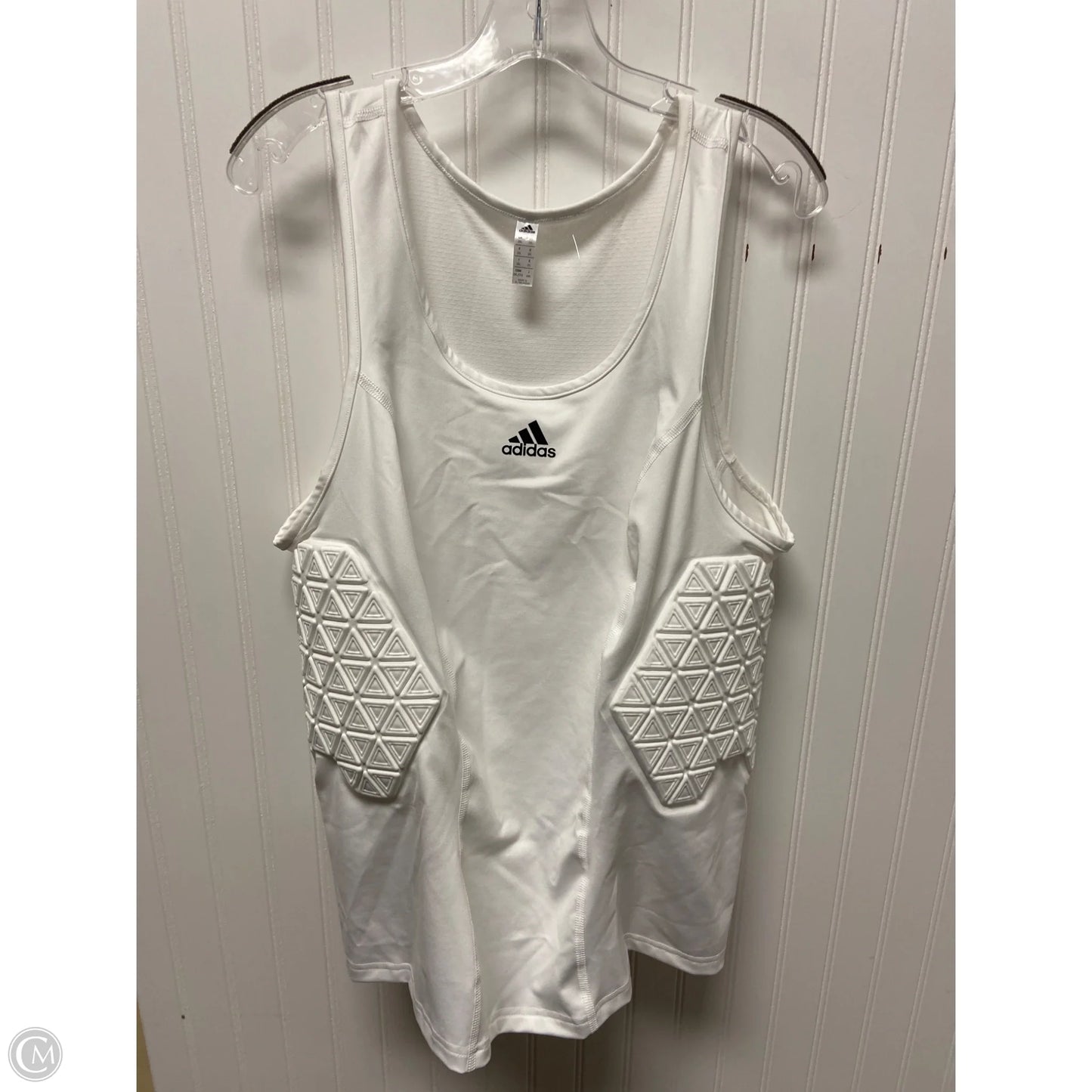 Athletic Tank Top By Adidas In White, Size: 2x