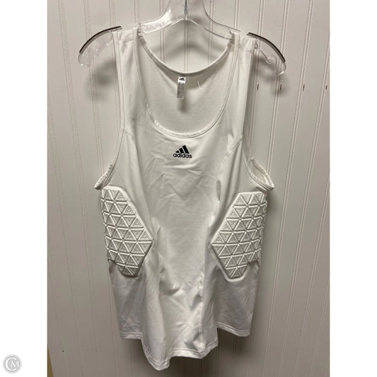 Athletic Tank Top By Adidas In White, Size: 2x