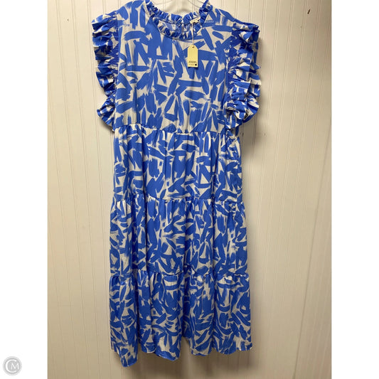 Dress Casual Maxi By Jodifl In Blue & White, Size: 2x