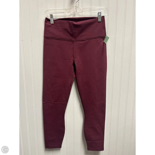 Athletic Leggings By Fabletics In Maroon, Size: M