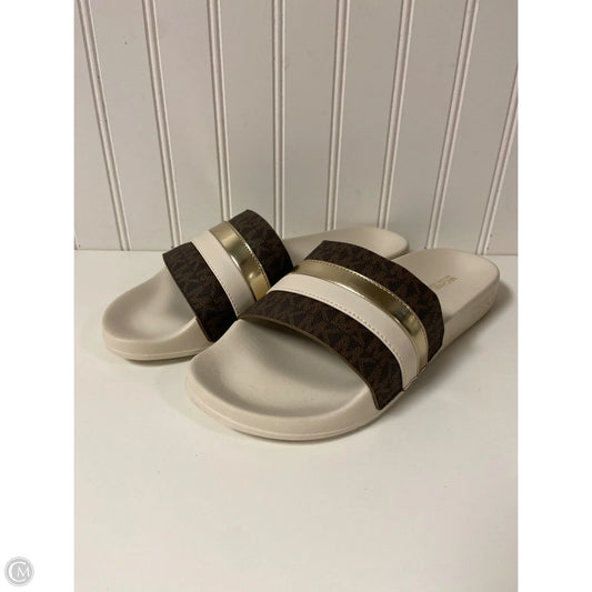 Sandals Flats By Michael By Michael Kors In Cream, Size: 9