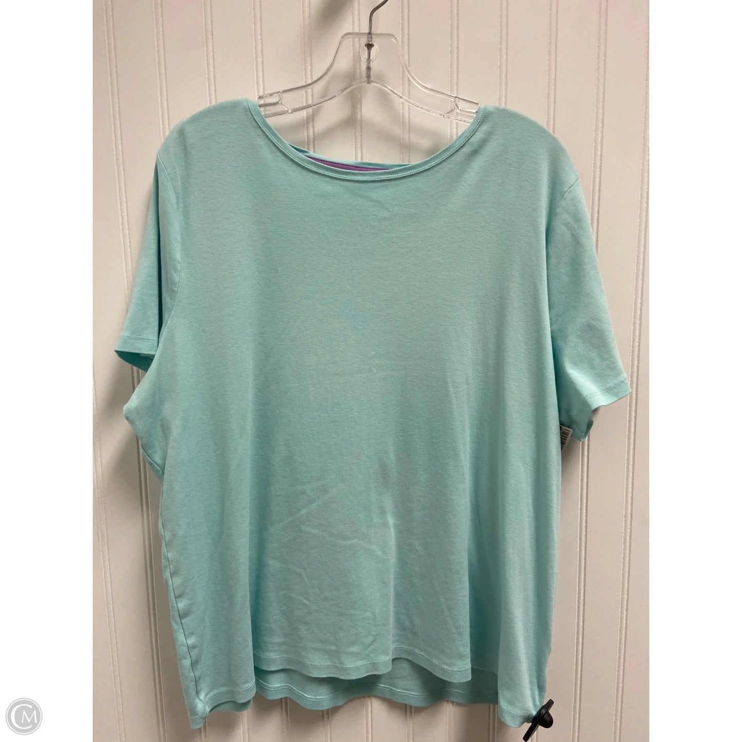 Top Short Sleeve Basic By Talbots In Blue, Size: 2x