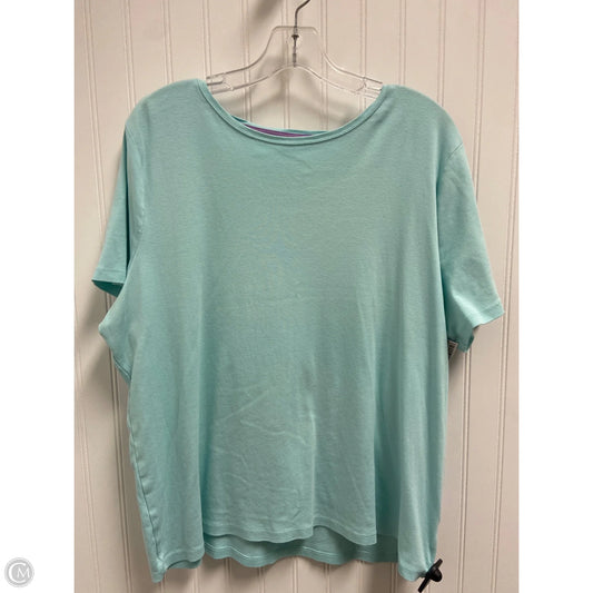 Top Short Sleeve Basic By Talbots In Blue, Size: 2x