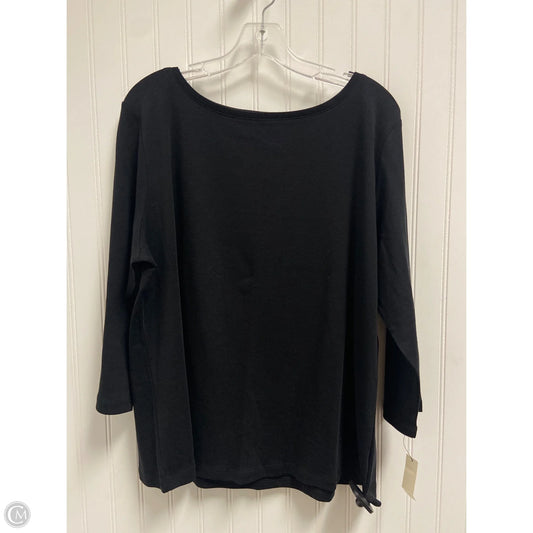 Top Long Sleeve Basic By Talbots In Black, Size: 2x
