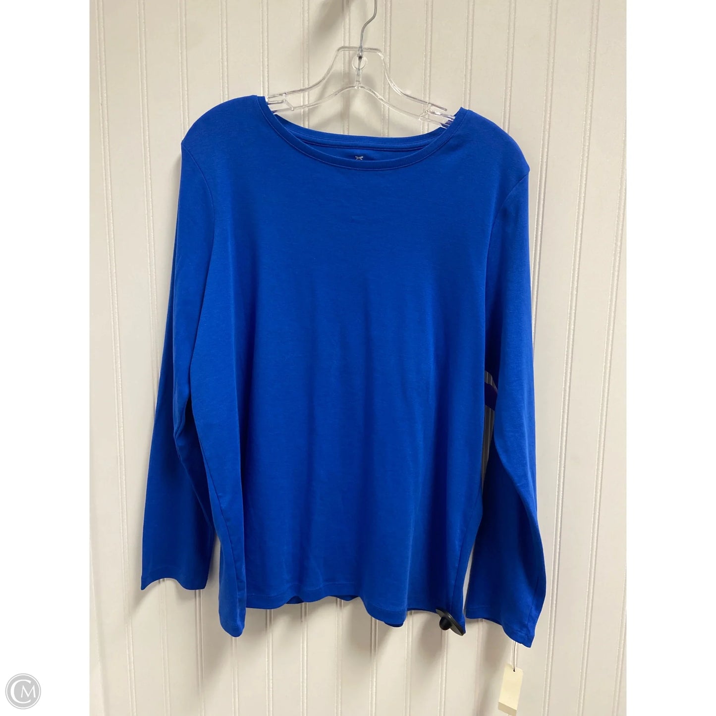 Top Long Sleeve Basic By Talbots In Blue, Size: 2x