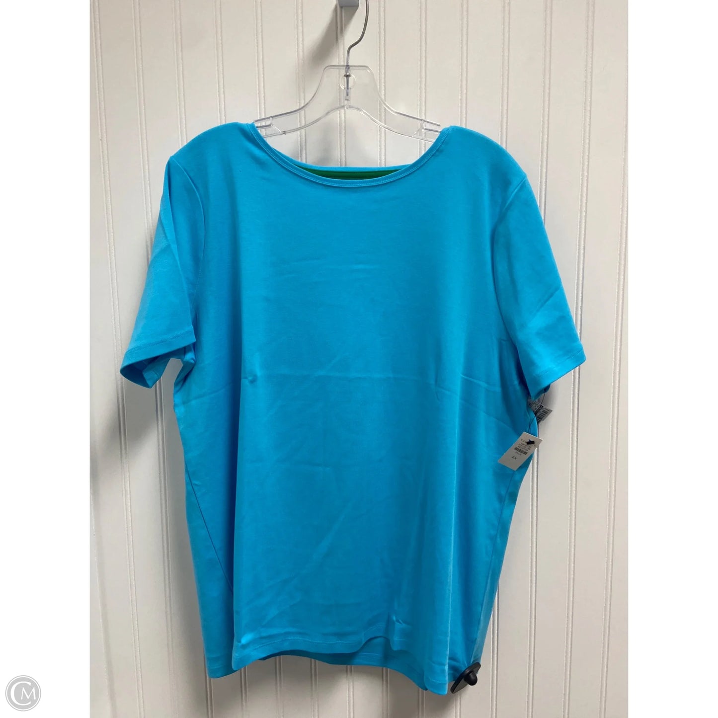 Top Short Sleeve Basic By Talbots In Blue, Size: 2x