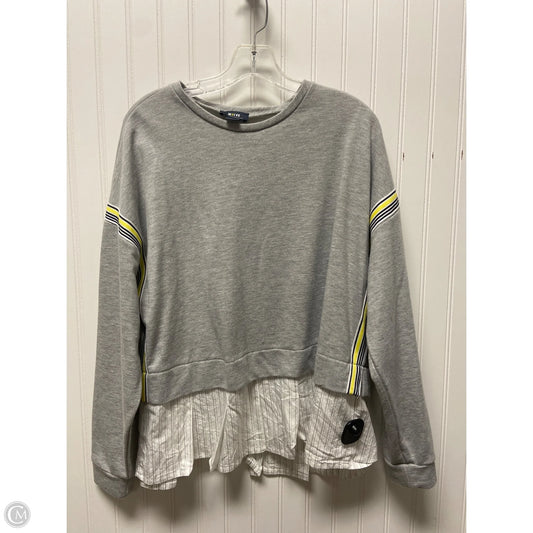 Top Long Sleeve By Maeve In Grey, Size: M