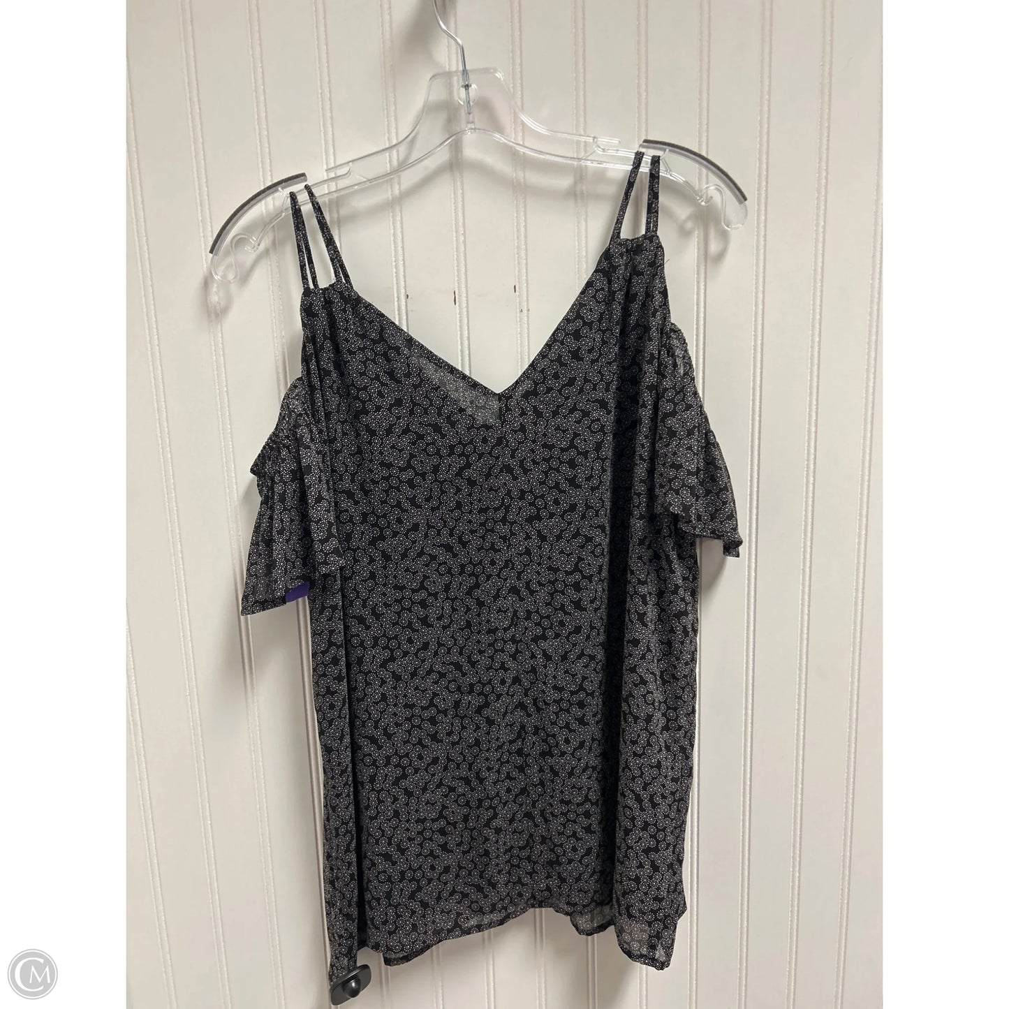 Top Short Sleeve By Loft In Black & White, Size: S