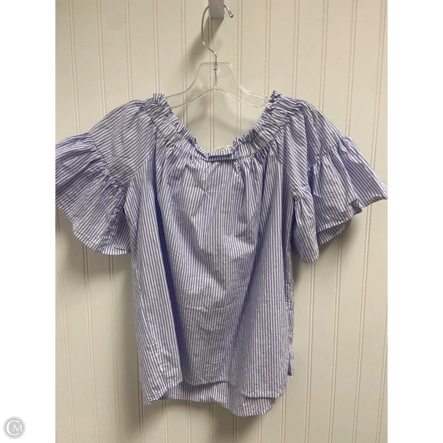 Top Short Sleeve Designer By Kate Spade In Striped Pattern, Size: Xs