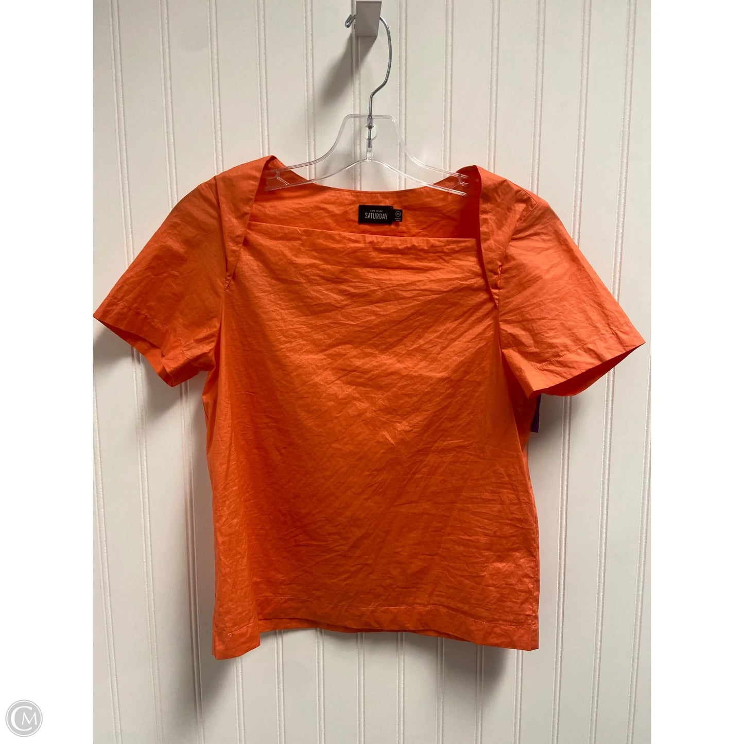 Top Short Sleeve Designer By Kate Spade In Orange, Size: Xs