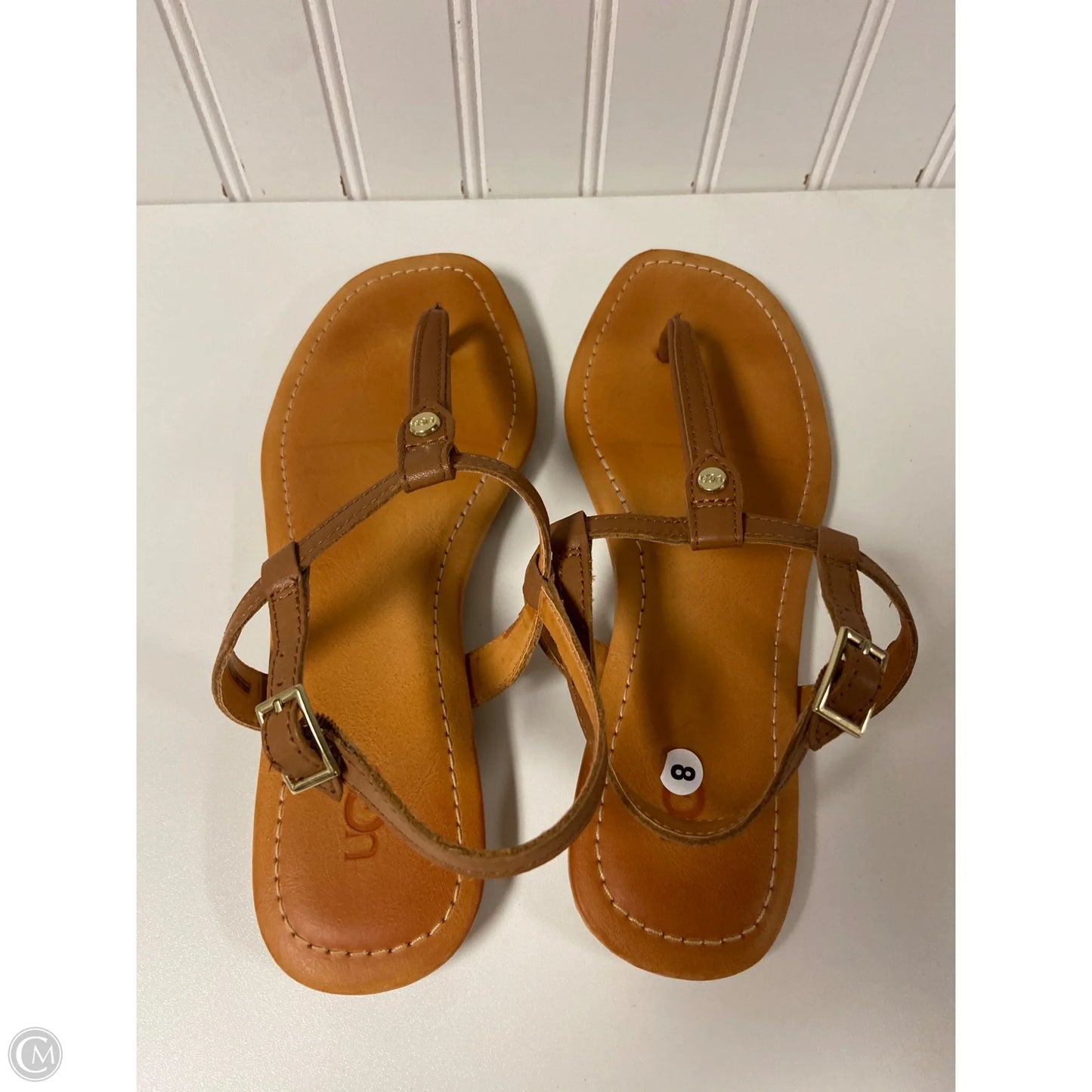 Sandals Designer By Ugg In Tan, Size: 8