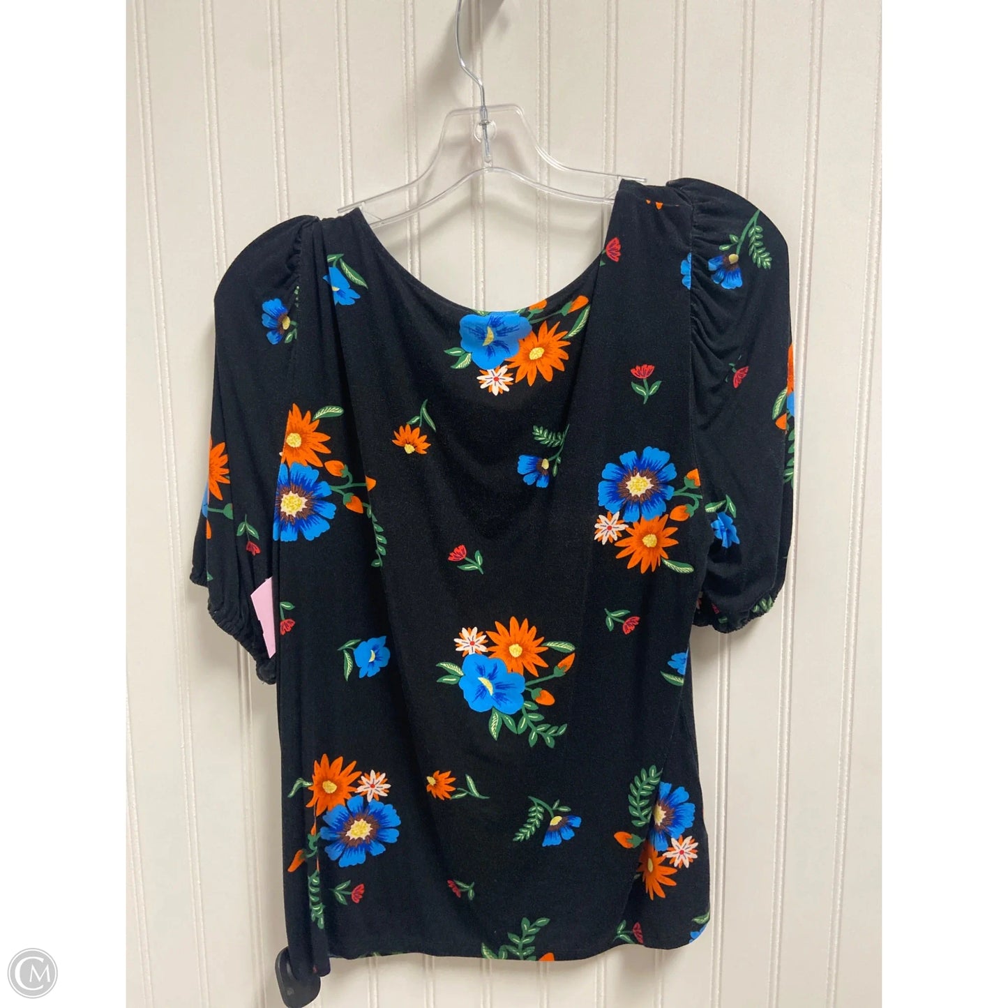 Top Short Sleeve Basic By Loft In Black, Size: L