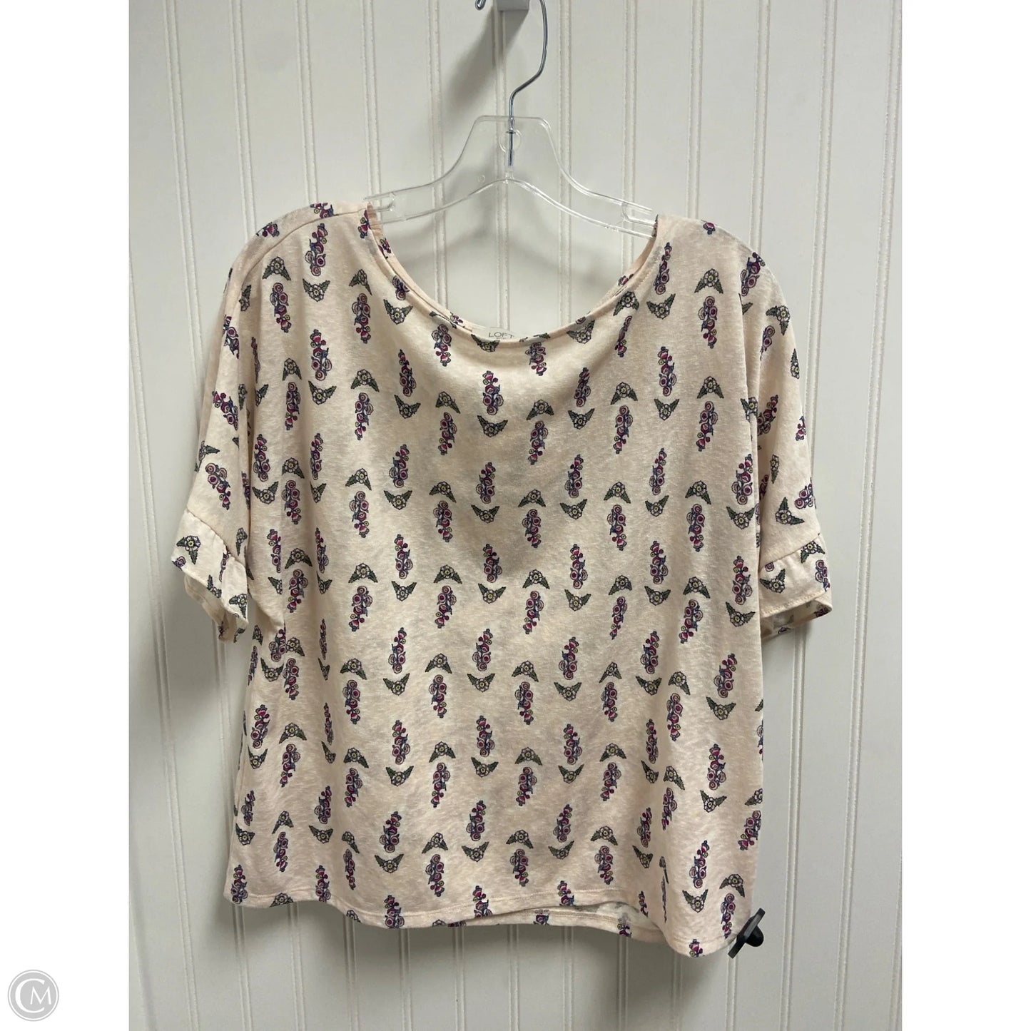 Top Short Sleeve Basic By Loft In Pink, Size: M