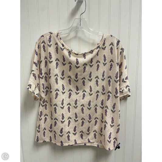 Top Short Sleeve Basic By Loft In Pink, Size: M