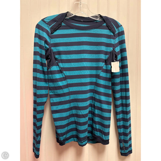 Athletic Sweatshirt Crewneck By Lululemon In Striped Pattern, Size: S