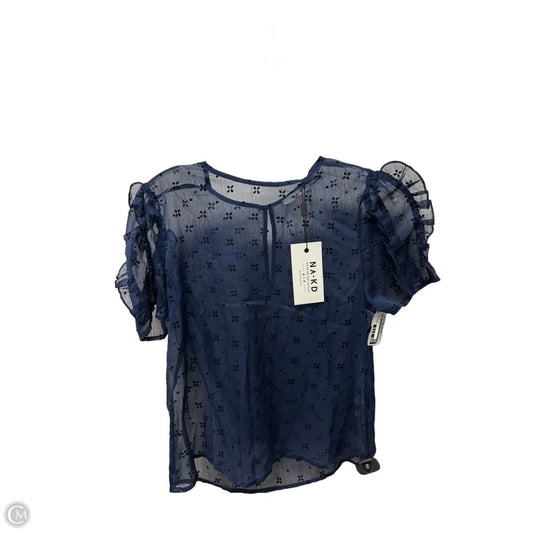 Top Short Sleeve By Cmb In Navy, Size: S