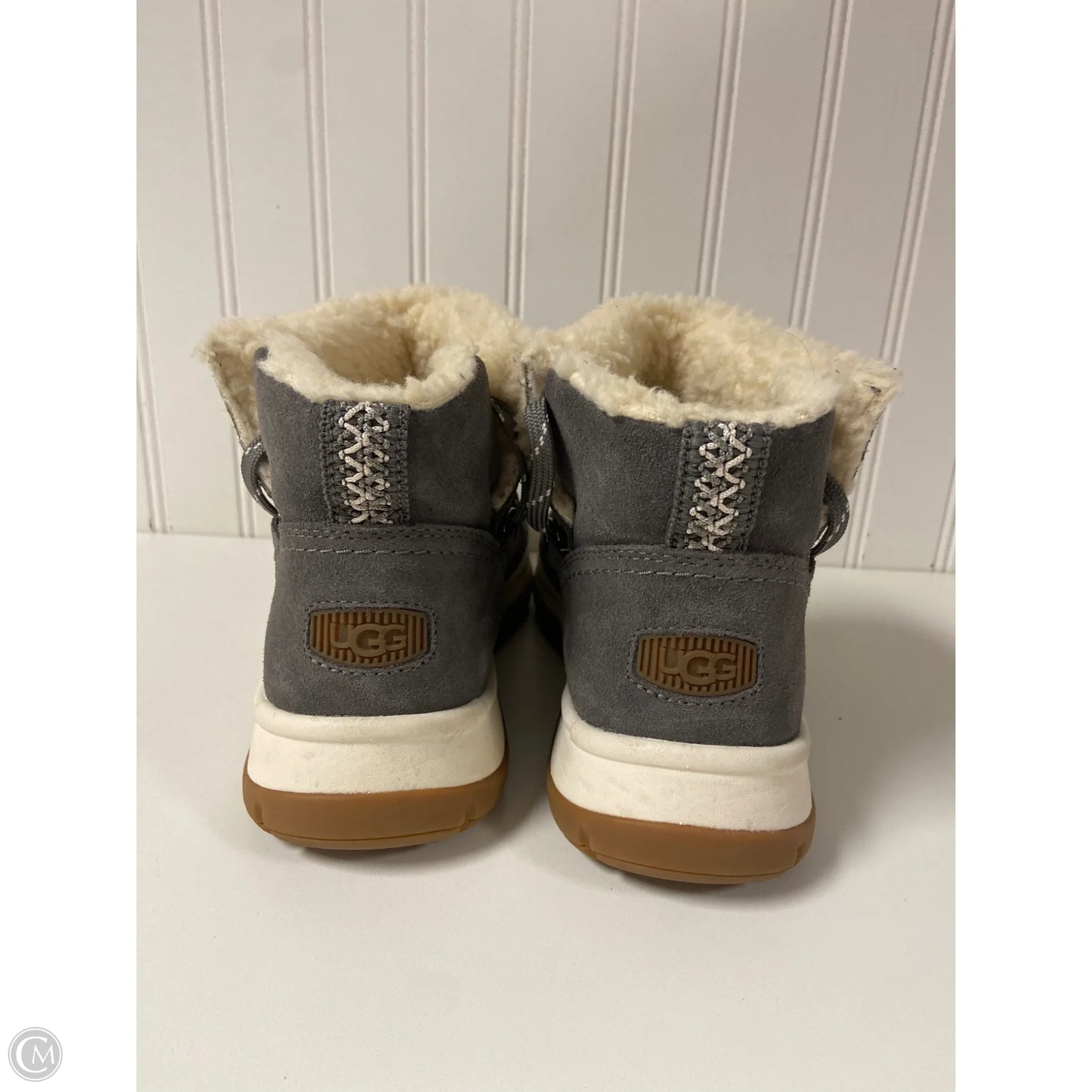 Boots Designer By Ugg In Grey, Size: 8