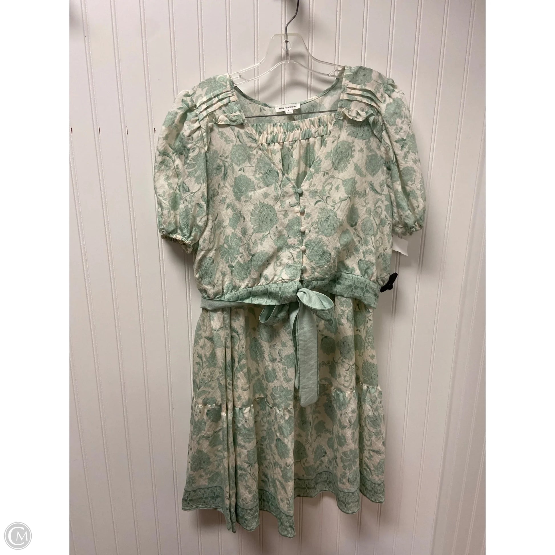 Skirt Set 2pc By Blu Pepper In Green & White, Size: L Clothes Mentor Palm Harbor FL #150 Skirt Set 2pc By Blu Pepper In Green & White, Size: L Clothes Mentor Palm Harbor FL #150