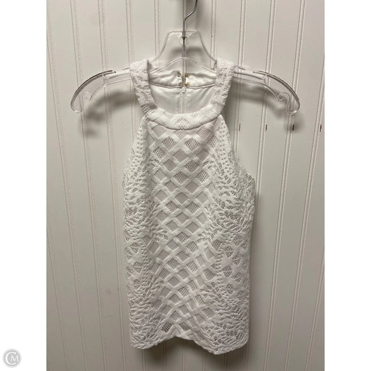 Top Sleeveless Designer By Lilly Pulitzer In White, Size: Xxs