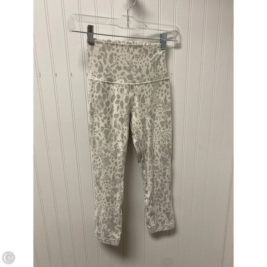 Athletic Leggings Capris By Lululemon In Grey & White, Size: Xs