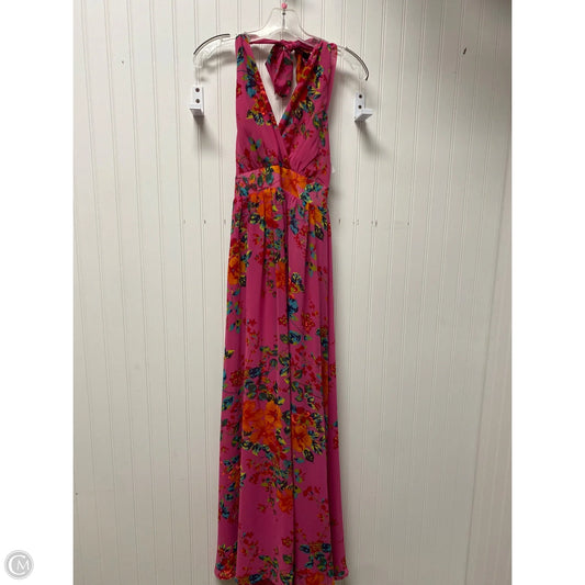 Dress Party Long By Express In Pink, Size: Xs
