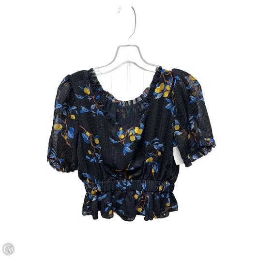 Top Short Sleeve By Ann Taylor In Navy, Size: Sp