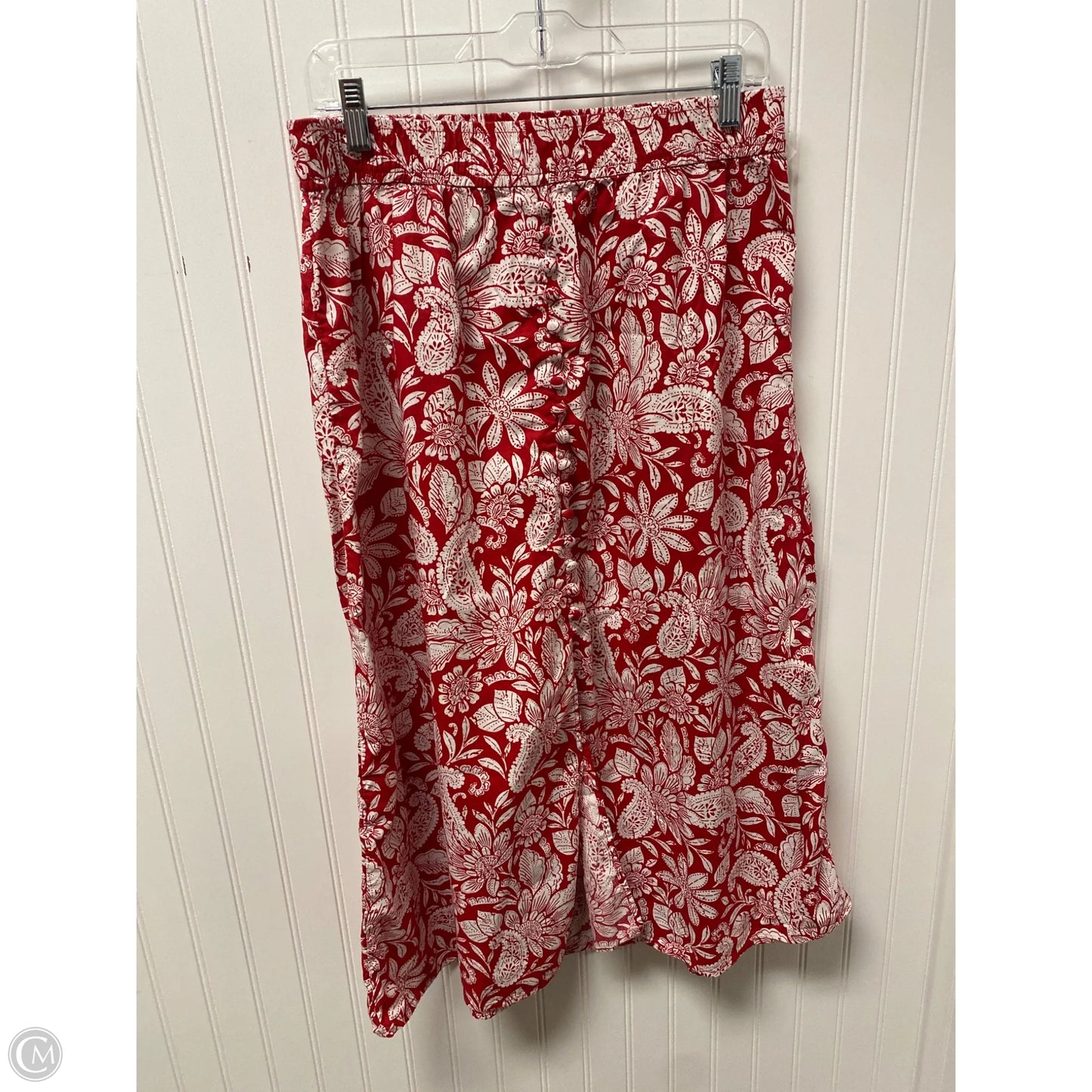 Skirt Midi By Loft In Red, Size: 10