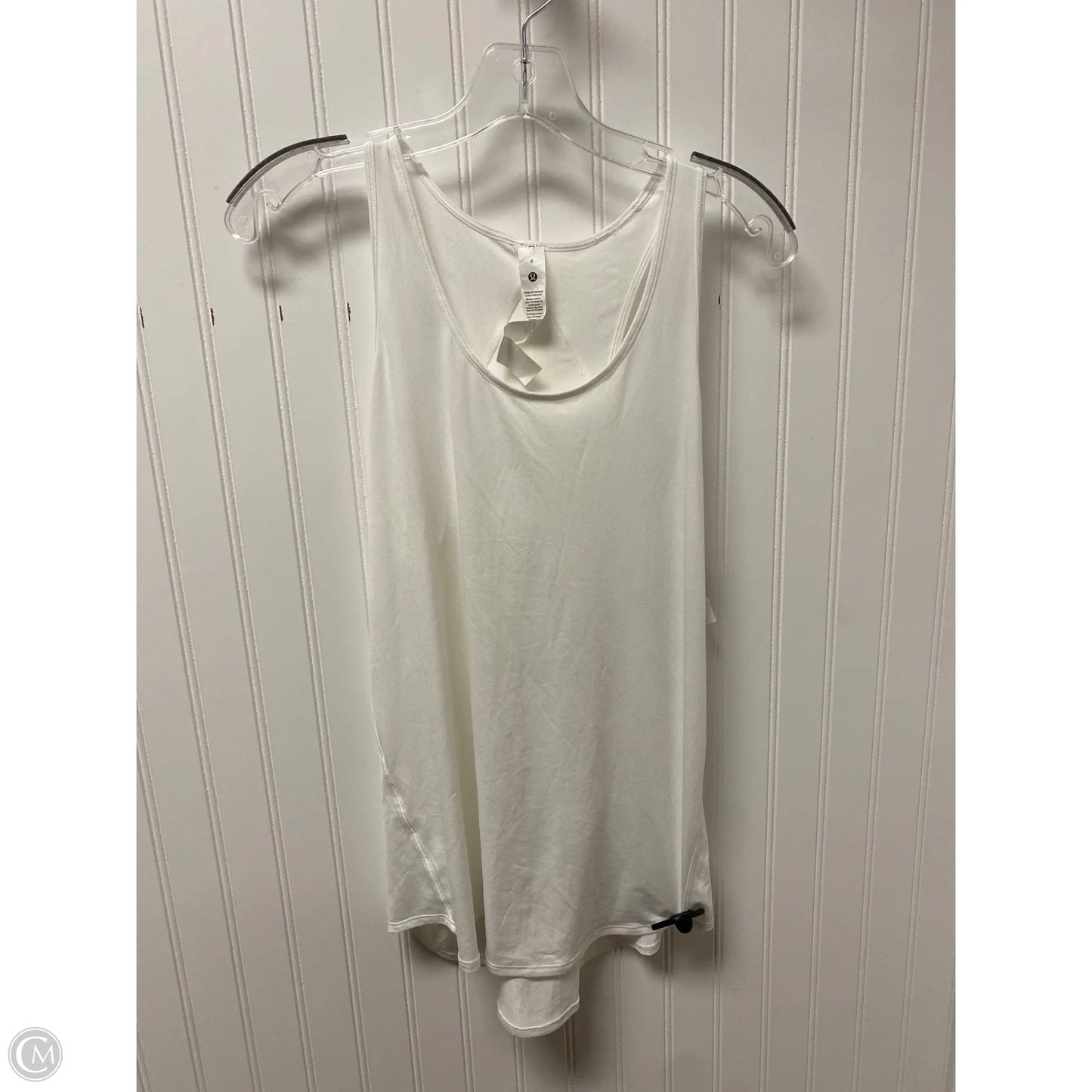 Athletic Tank Top By Lululemon In White, Size: S